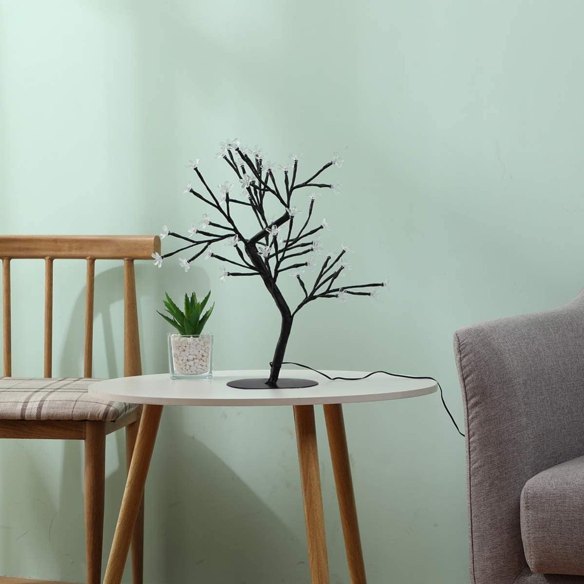 LED Lampe de Cerisier, 0.43M 40LED, Arbre Lumineux LED, Branches Noires, pour la décoration de Maison (Multicolore) - ST0011 - 4