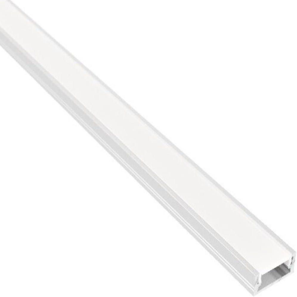 Evotrade MINI Canal con perfil de cubierta para tiras LED - Perfil de  aluminio - 2 metros Color Blanco