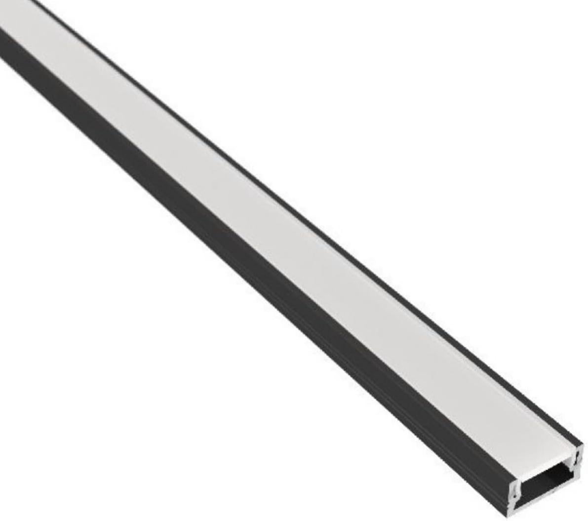 Profilo LED In Alluminio KOSOOM, 6 Pezzi Da 2 Metri, Con Cover Opaco, Larghezza Max Striscia 20,2 Mm - 6