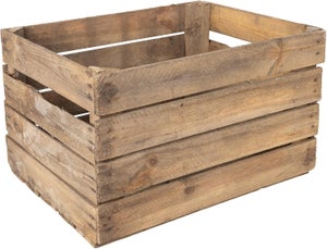 Relaxdays Cagette en bois empilable boîte rangement nature lot de 3 caisses  HxlxP: 20 x 27,5 x 38 cm, nature