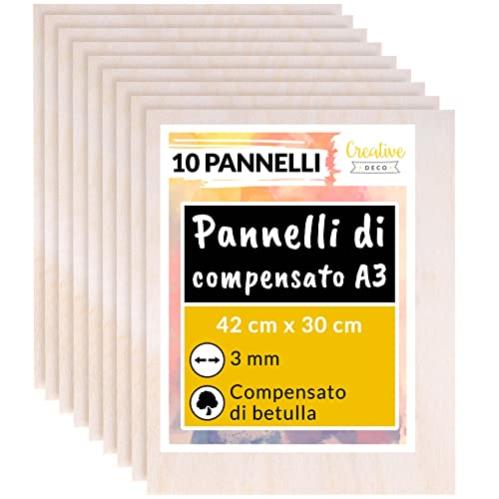 10 Forme In Legno Compensato 3 Mm | Forma Animale 10x7,6 Cm | Non Finite Da Dipingere E Decorare | Prodotte Nel Regno Unito