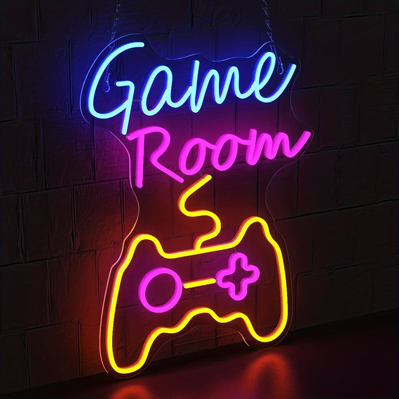Enseigne au néon pour salle de jeux, pour décoration murale, panneau Led  USB, panneaux lumineux Led Playstation pour cadeaux de joueurs et enfants