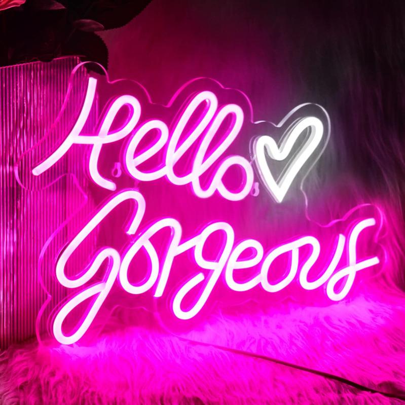 Néon LED "Good Vibes" – Décor Mural USB – Pour Chambre, Bar, Fête – 40x22 Cm – Lumière Douce Réglable