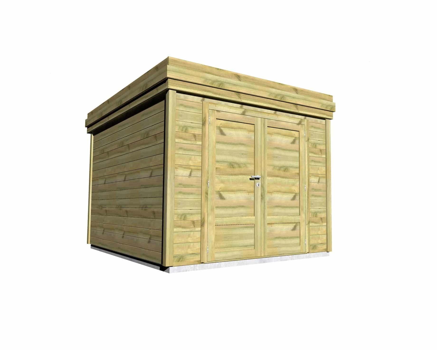 PROMO • ABRI DE JARDIN bois • Pin autoclave 27mm • 2,5x2,5m soit 6m2