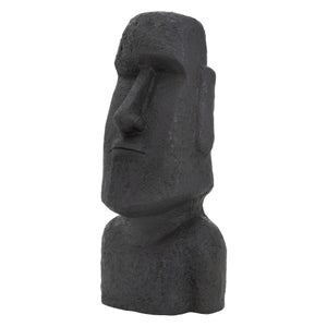 Statue jardin Moaï (grand format) - Gris anthracite 60 cm