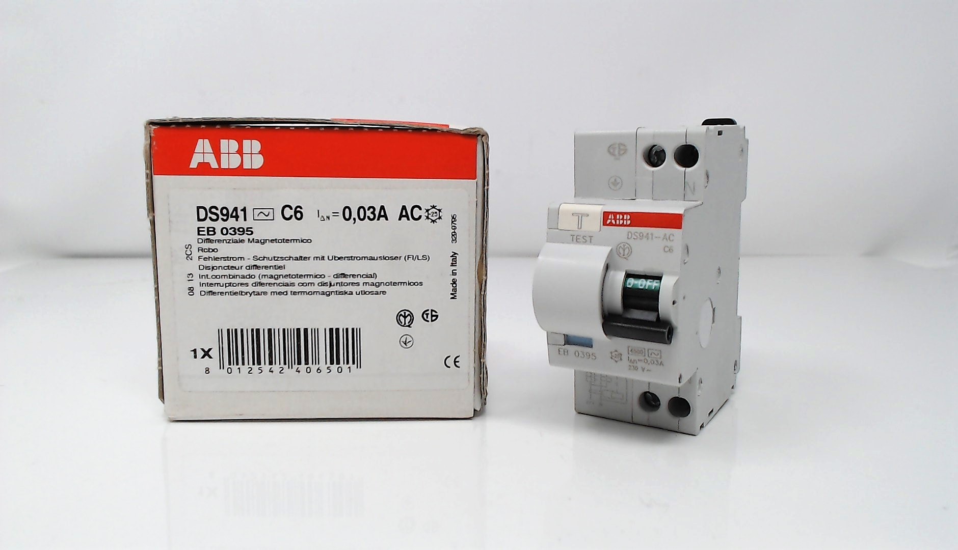 Abb ds941 interruttore differenziale 4,5k 1pn c6 30ma eb 039 5 - Nuovo ...
