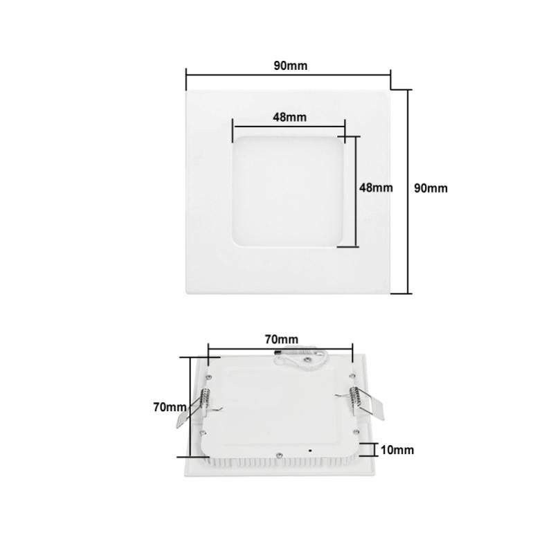 12X Faretto Led Rotondo 3W A Molla Faro Ad Incasso Luce Bianca Fredda Con Alette