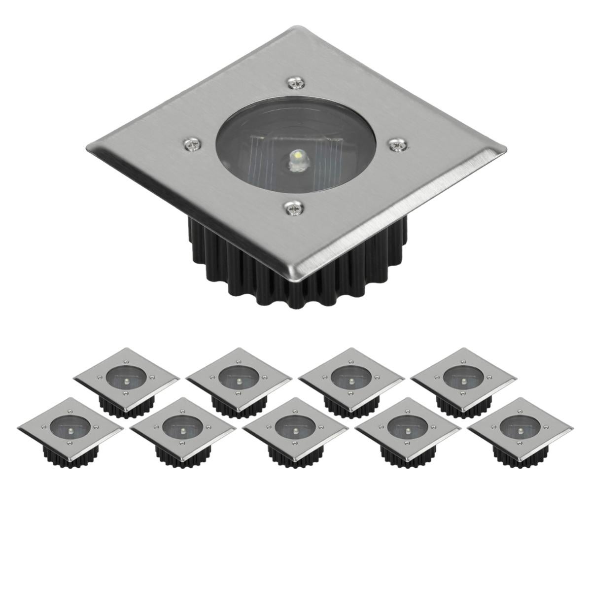 8 Lampade Solari A Sfera In Acciaio Inox – Diametro 8 Cm – Luci Da Giardino, Balcone E Feste