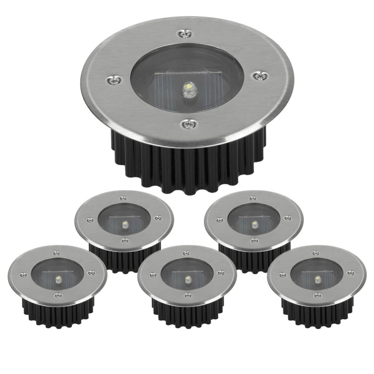 Ecd Germany 6 X Lampe De Jardin Solaire À Led Ronde Leroy Merlin