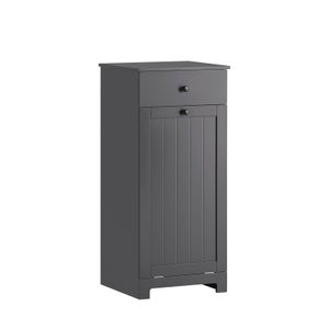 SoBuy Mobile porta biancheria per bagno con cassetto e cesto biancheria  sporca L40*P38*A90cm Grigio BZR21-DG