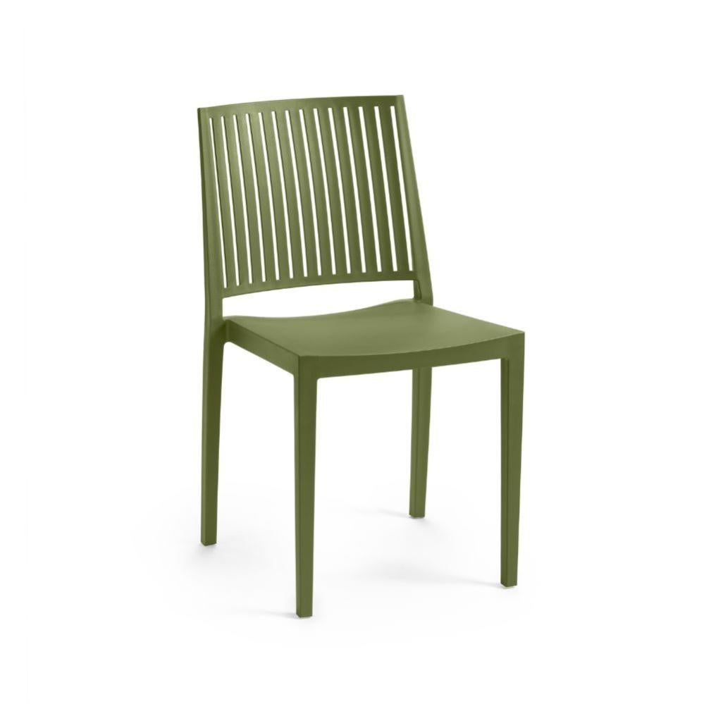 Sedia impilabile salvaspazio verde - Sirena