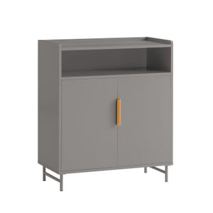 Skraut Home Credenza, Mobile, Cucina Madia, mobile ingresso 200x75x35cm 4  Porte grande stoccaggio Stile moderno Rovere