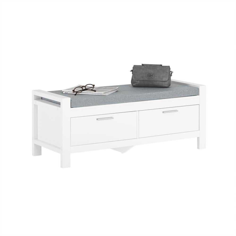 HOME DECO FACTORY Panca Pieghevole Bouclette Bianca – Cassapanca Imbottita 76x38x38 Cm, Seduta 38 Cm, 110 Kg