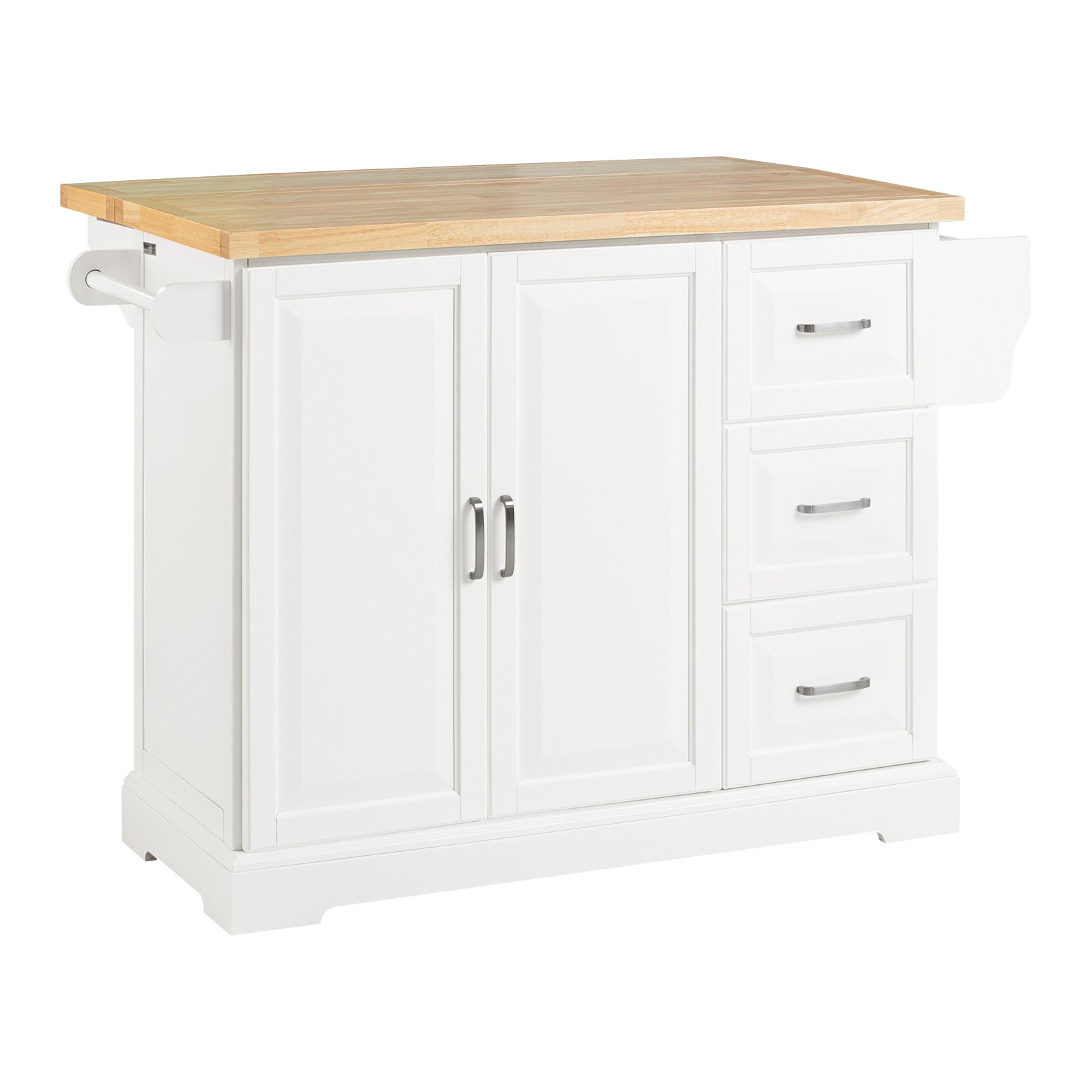 SoBuy Carrello Cucina Mobile Cucina Bianco Con Route Credenza Cucina Piano  in Legno FKW41-WN