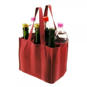 Relaxdays Borsa Porta Bottiglie di Vino e Birra, 9 Scomparti