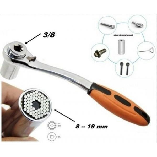 Chiave A Cricchetto Automatica - Con Manico Lungo - Per Riparazioni Auto - Adattatore Per Viaggi