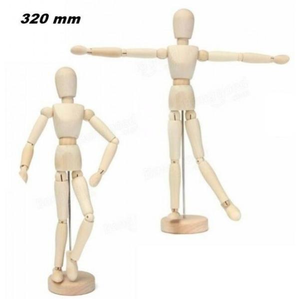 Manichino Da Disegno In Legno 20cm - Modello Uomo Flessibile Per Artisti E Pittori - Foto 3