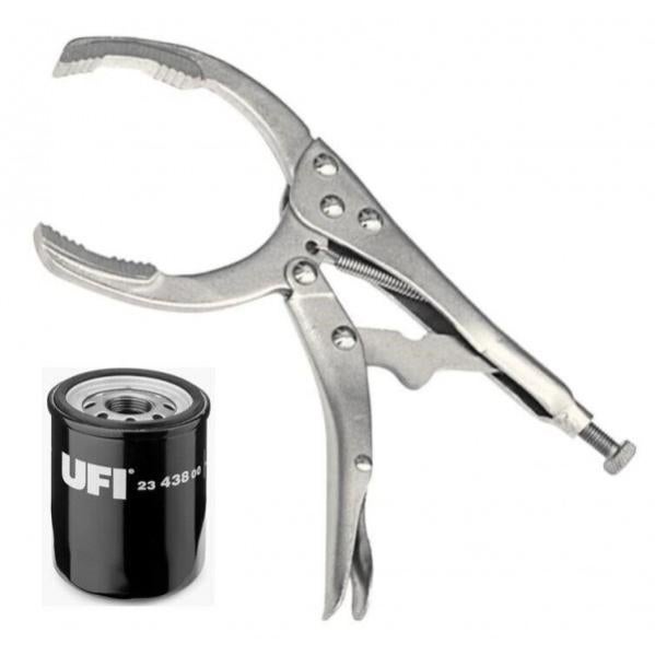 Pinza Filtro Olio Meccanica Autobloccante 912 - Attrezzo Universale Per Filtri Olio Auto, Apertura 17 Cm, Manico Antiscivolo, Lega Metallica