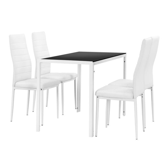 Conjunto comedor de mesa redonda y 4 sillas - Bergen - Don Baraton: tienda  de sofás, colchones y muebles