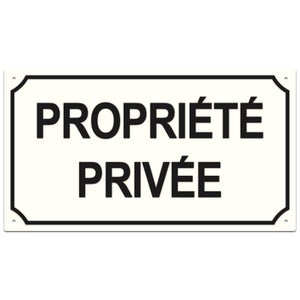 Panneau propriété privée chemin privé 450x300mm en 3mm (boc5.5)