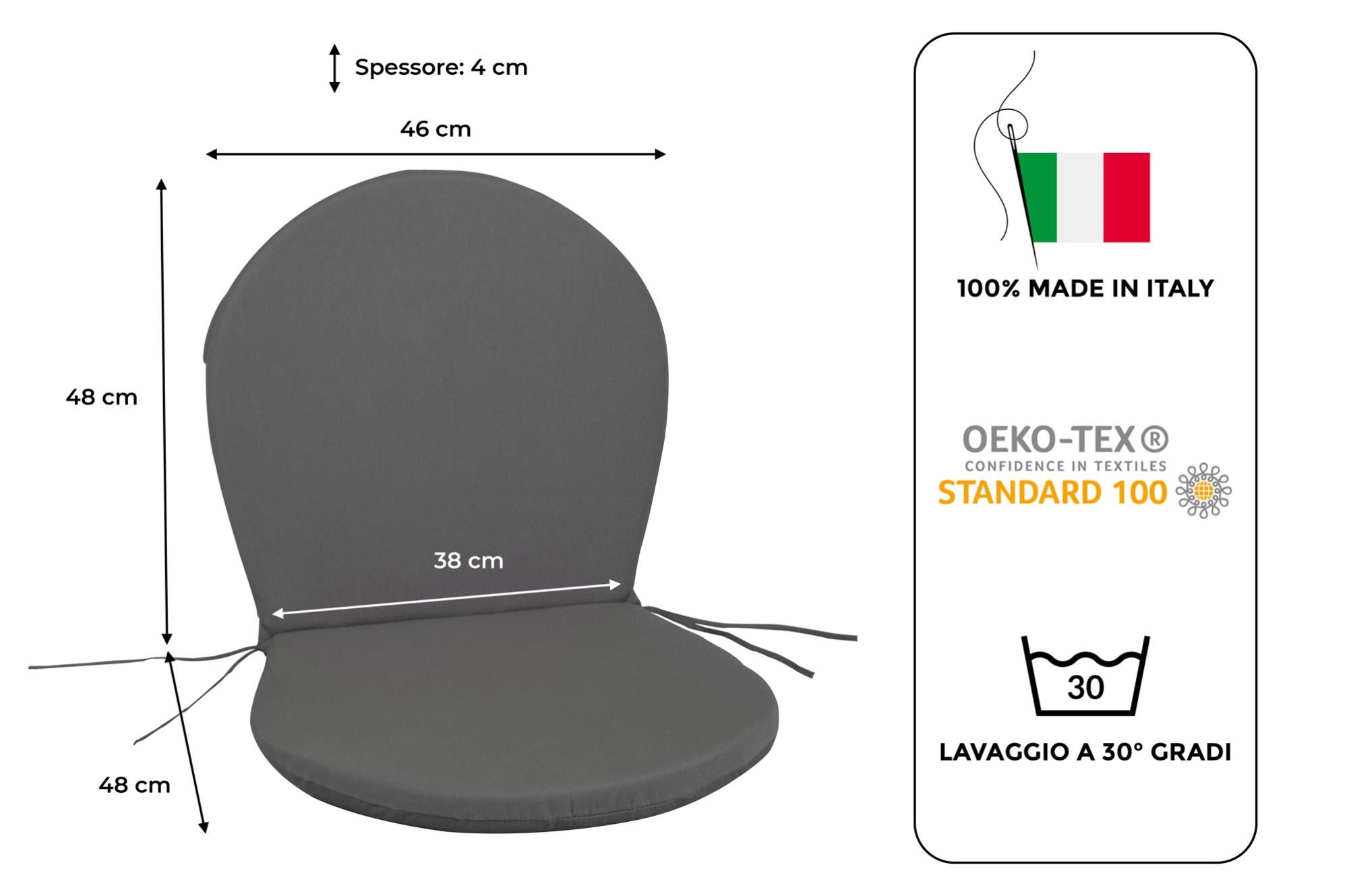 Set di 2 cuscini da giardino per esterni con motivo 45 x 45 cm viola Mirage