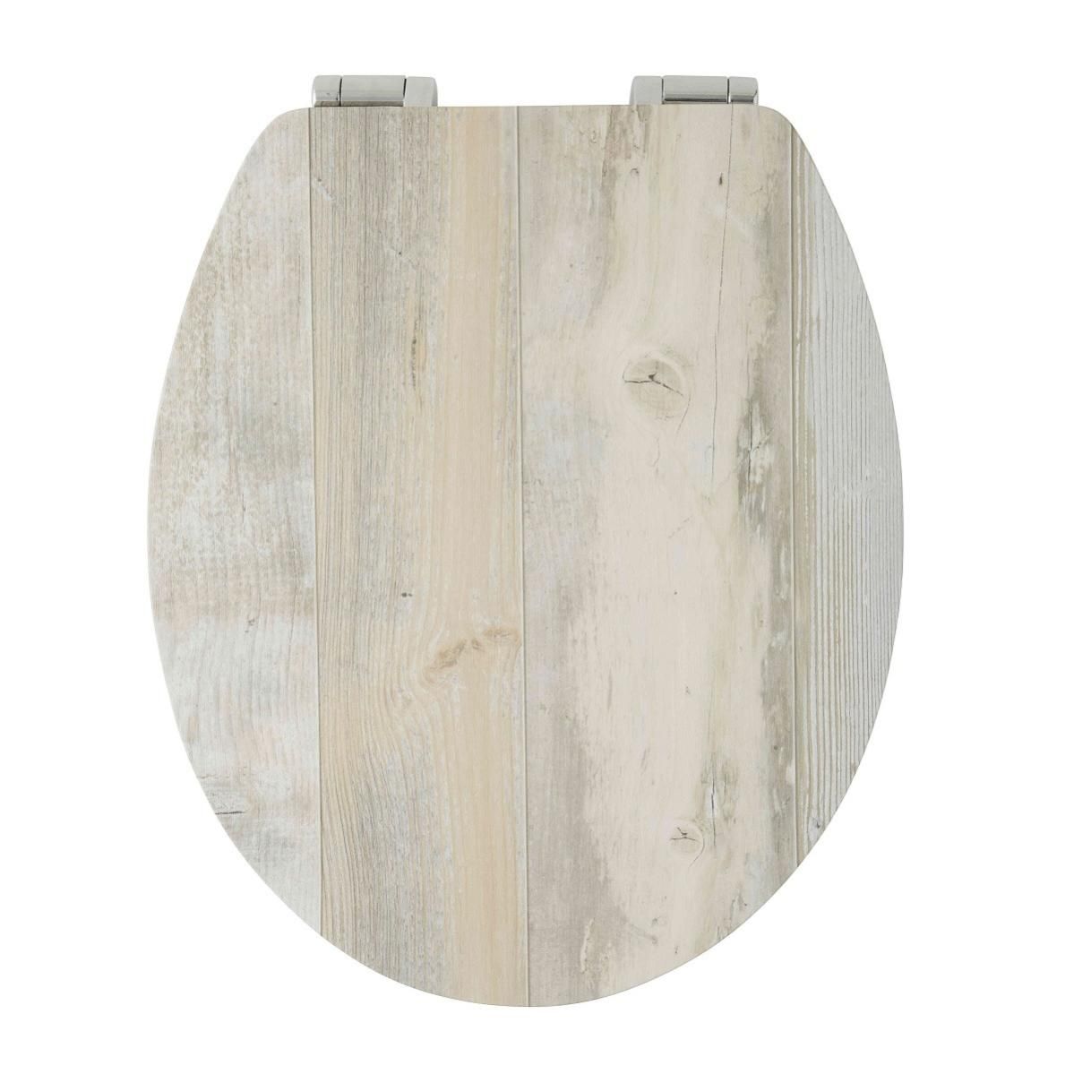 Abattant wc mdf compress frein de chute bois 42.5cm carnac