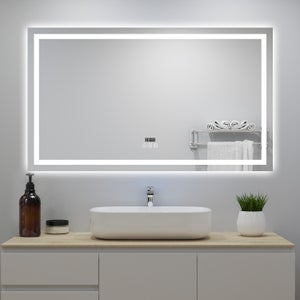 miroir salle de bains neon rectangulaire EMILY