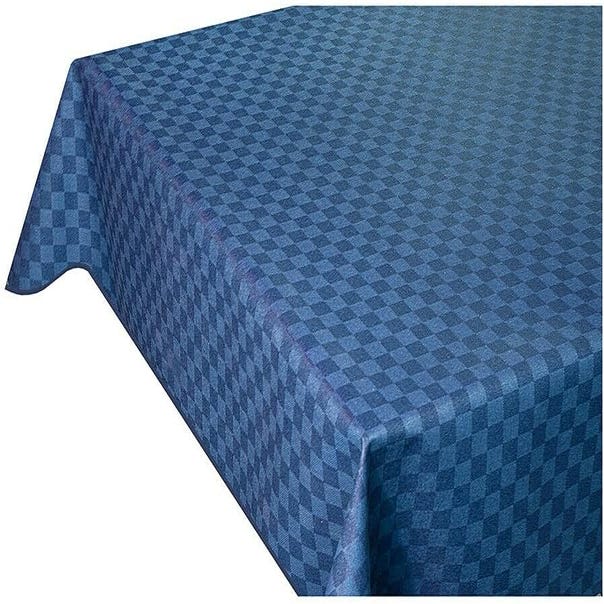 Tovaglia rettangolare blu chiaro o scuro a quadri 140x180 cm 8 posti in  cotone Sibilla