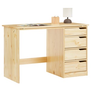Bureaux, meubles et rangements, Bureau design WINTER 3 tiroirs plateau  chêne noueux huilé massif