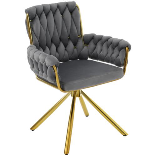 Kare Design Panca Crossover 40x90x40 Cm - Velluto Grigio Con Borchie E Struttura Nera - Poggiaoggetti Per Corridoio O Sala