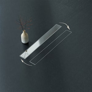 GOCCIA - Canalina di scarico doccia a pavimento con griglia in acciaio inox