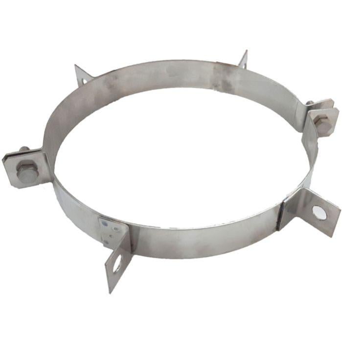 COLLARE NERVATO IN ACCIAIO INOX PER CANNE FUMARIE - 180