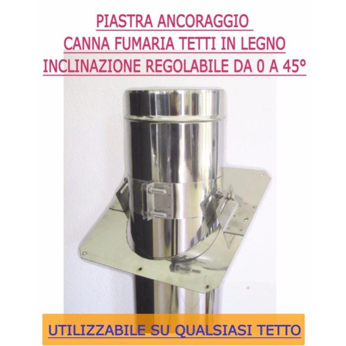 Tubo Di Prolunga Per Canna Fumaria Diametro 120 Mm - Lunghezza 500 Mm (utile 450 Mm) - Colore Grigio Acciaio Con Vernice Senotherm