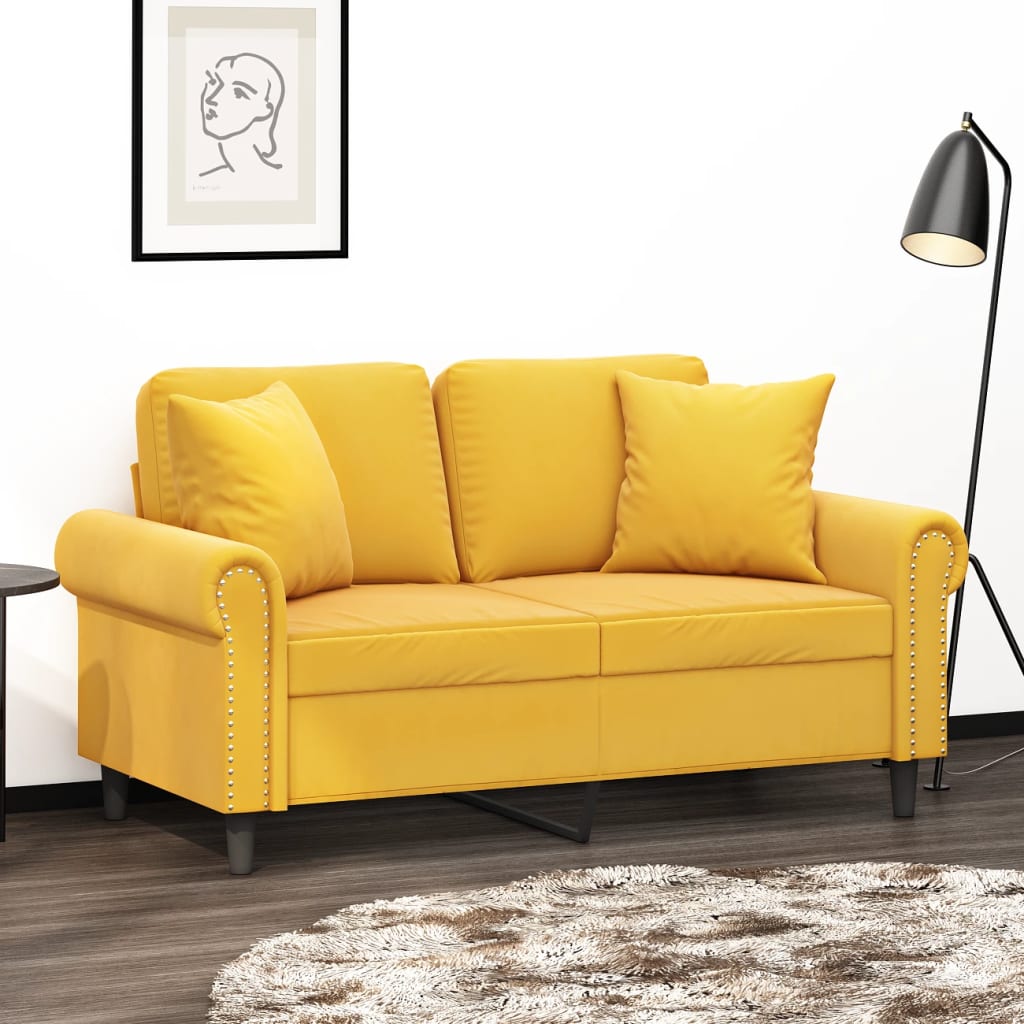 Maison Exclusive - Cuscini Decorativi 2 pz Giallo 40x40 cm in Velluto