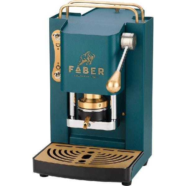 Faber Coffee PROMINIGREENBASOTT Macchina da Caffè Pro Mini Deluxe Green  Ottone PROMINIBRITISHBASOTT