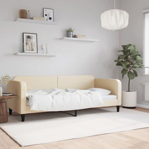 vidaXL Sofá cama nido tela crema 90x200 cm