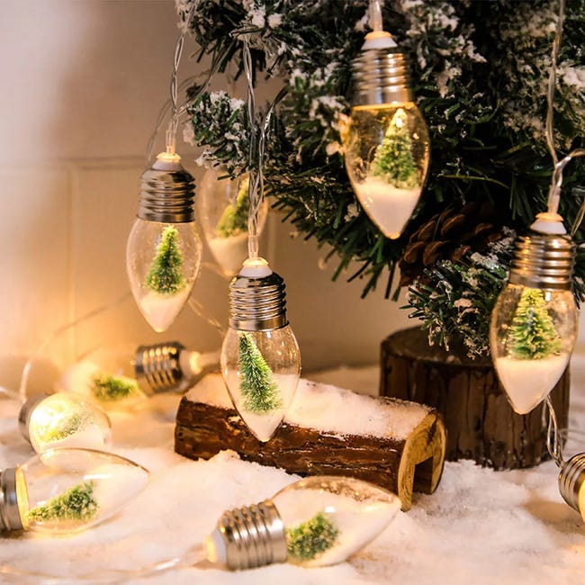 Décorations de Noël Paquet de 2 lumières de fenêtre d'arbre de