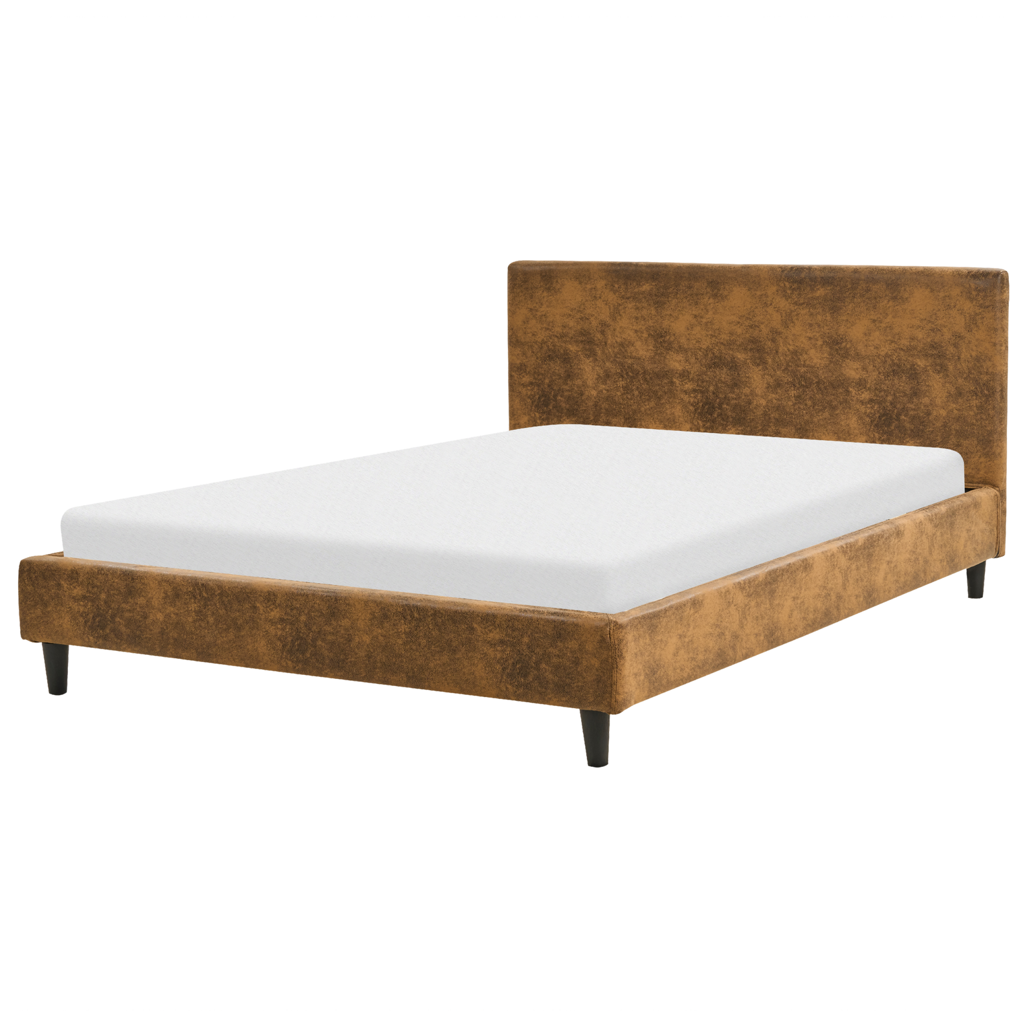 FOERPL Letto matrimoniale cassettone 160 x 200 cm con deposito, telaio in ferro metallico, LED, presa USB, cassetti doppi al botto, facile da montare (nero, 1,6 x 2 m