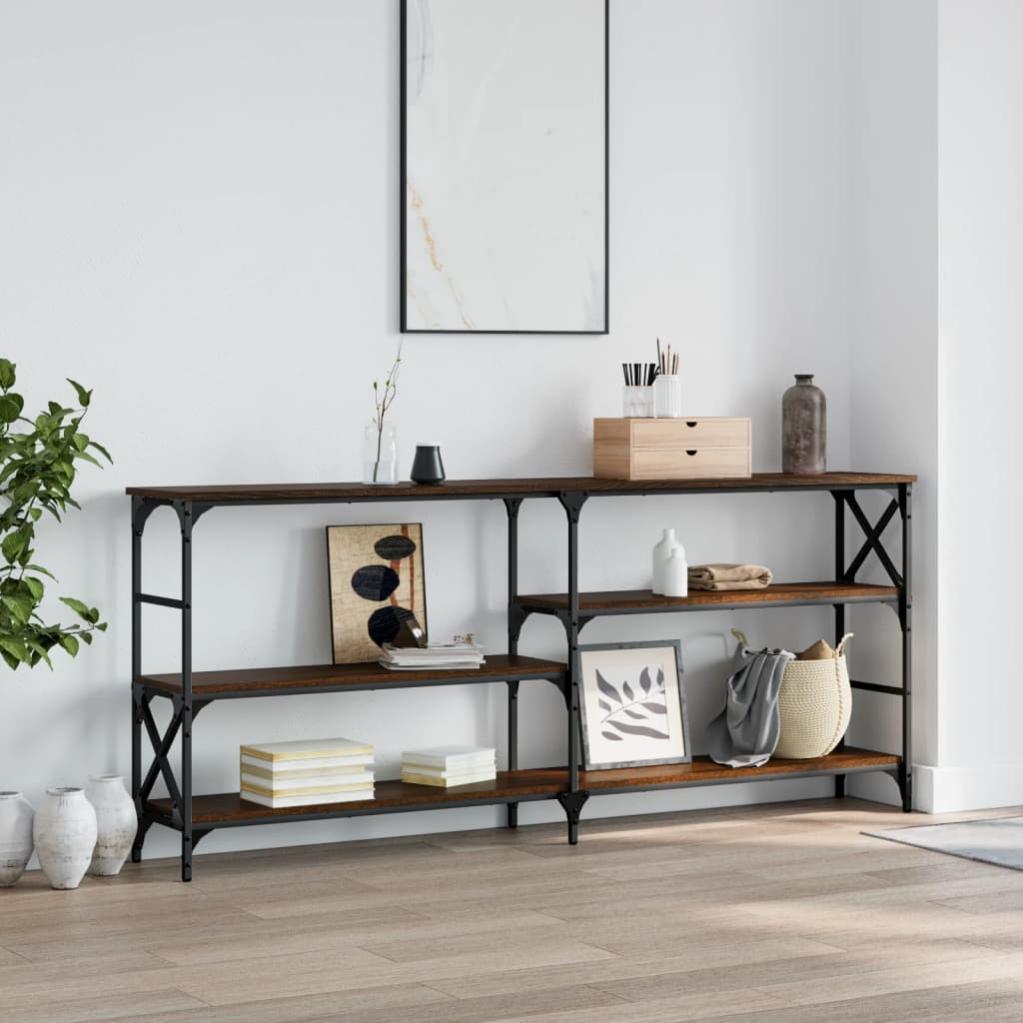 Tavolino Consolle Rovere – 78×30×80 Cm – Legno Multistrato – Per Ingresso, Salotto