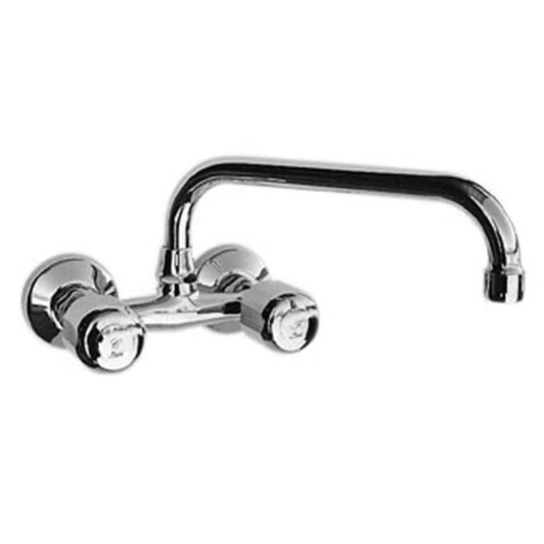 Rubinetto Miscelatore A Muro Kiamami - Per Cucina E Lavanderia | Collo Girevole In Ottone Cromato - Foto 6