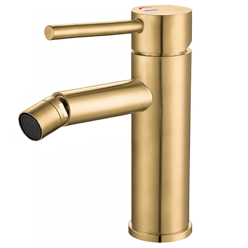 Rubinetto Bidet Monocomando MICE - Ottone, Apertura A Freddo, Finitura Oro Spazzolato - Foto 1