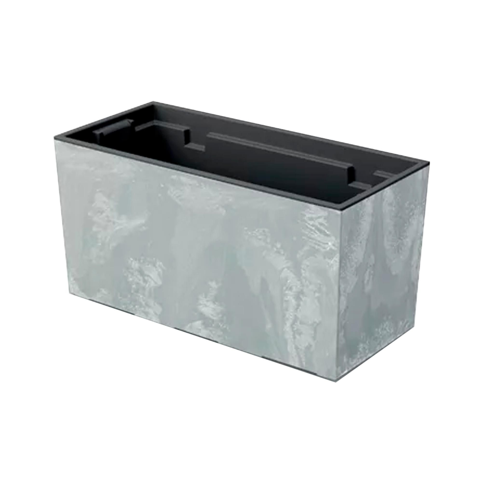 Urbi Case Fioriera Per Balcone Effetto Cemento - 39,5x18,5x19,5 Cm Con Gancio