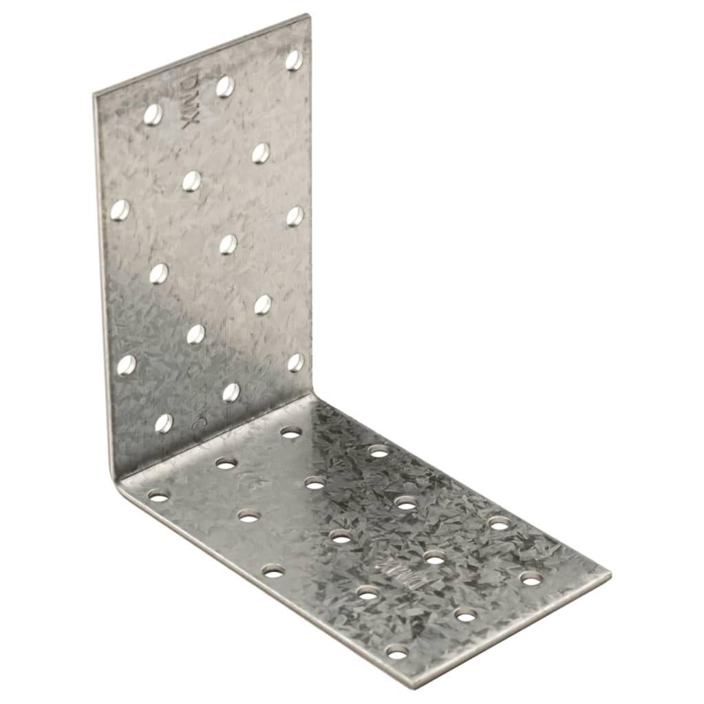 Piastra Angolare In Acciaio Zincato Grigio L 25 X H 15 X Sp 1.5 Mm 4 Pezzi 36128652