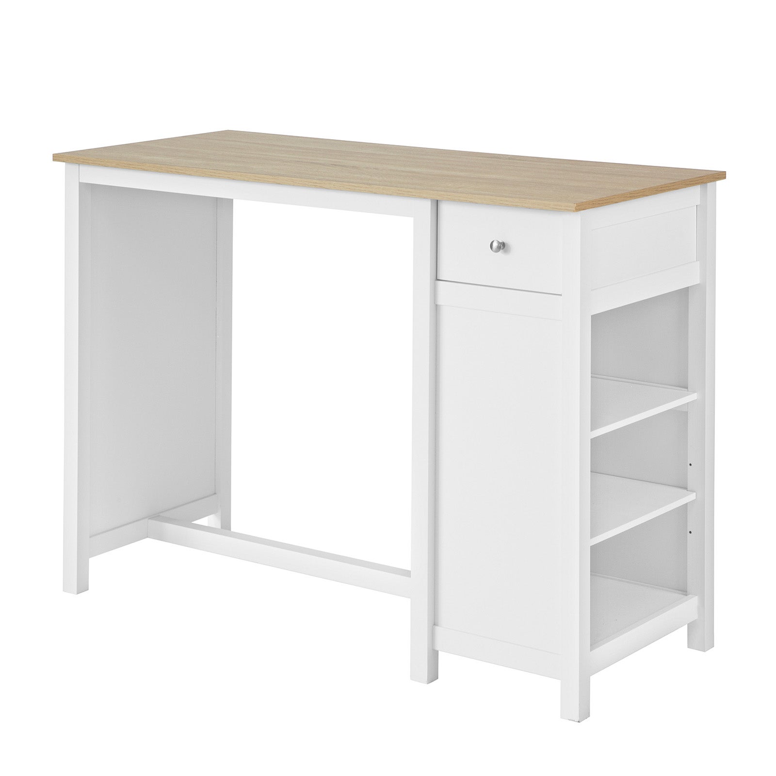 Penisola cucina 117x54 cm bianco con piano antracite - Sizar