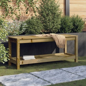 VidaXL Panca da Giardino Nera 108x35x45 cm in Legno Massello di Pino