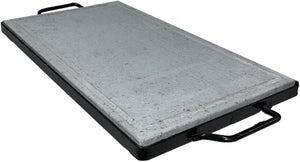 Piastra In Pietra Lavica Per Barbecue 2 Cm Spessore - Misura 50x30 Cm, Per Cottura Sana Su Gas O Legna, Liscia E Grezza