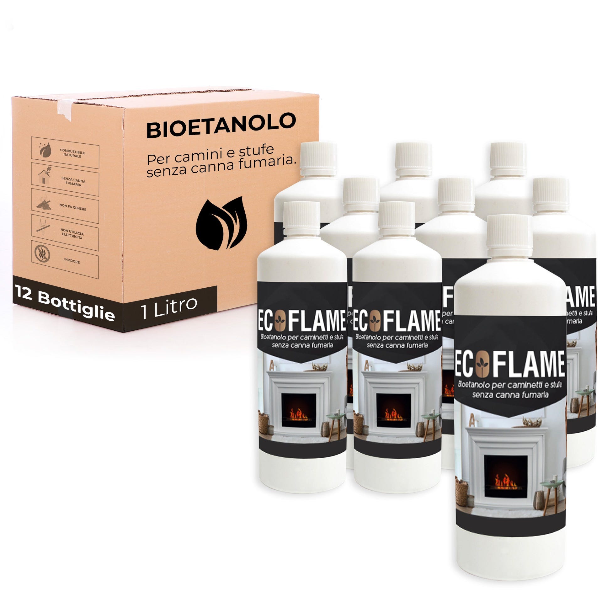 5 lt Bioetanolo combustibile ecologico naturale per camini biocamini -  Divina Fire