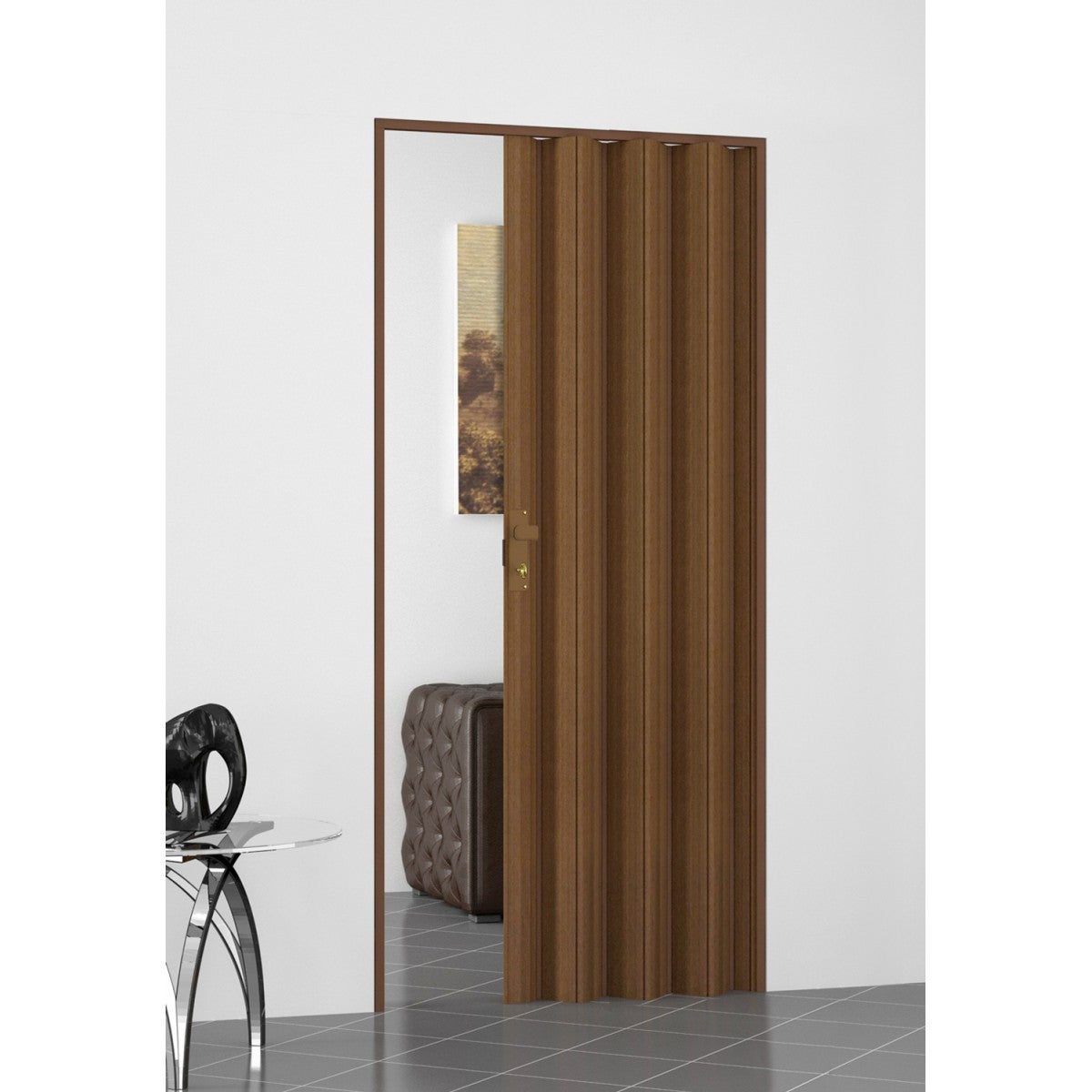 Porta a Soffietto da Interno 88,5x214 cm in PVC Florance Ciliegio