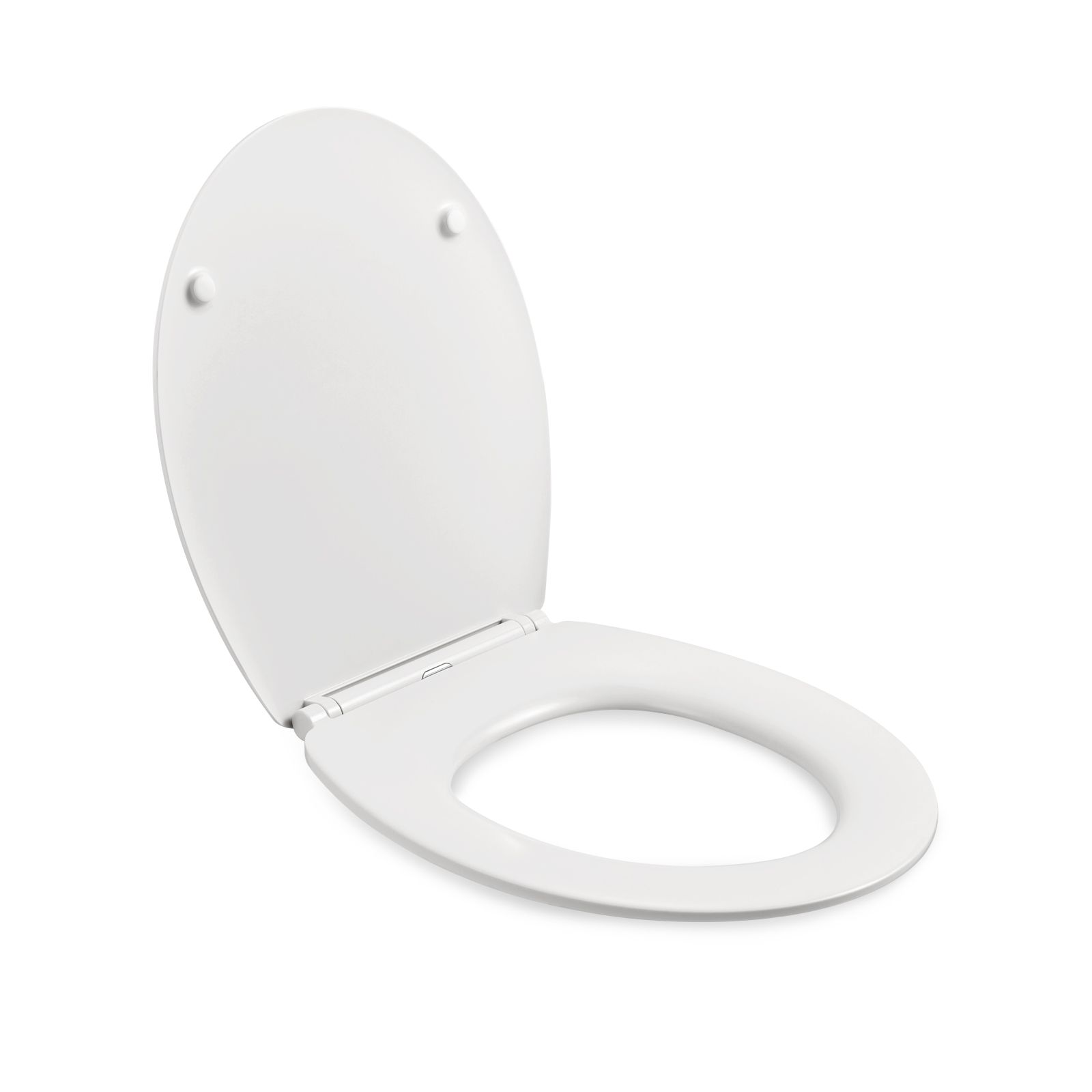 EMKE Abattant de WC avec abaissement automatique couvercle de toilette en forme de O blanc lunette de toilette amovible jusqu a 150 kg Leroy Merlin