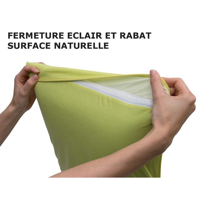 Taie D'oreiller 60x60cm Blanche Imperméable Et Respirante - Fresh